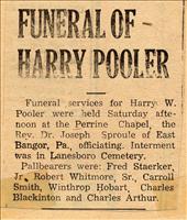 Pooler, HarryW.(Funeral Notice)